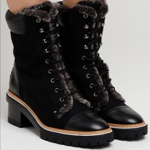Tory Burch Miller Shearling Lug Sole Bootie,Size 8